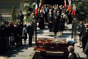 La princesse Grace de Monaco lors de l'inhumation de Joséphine Baker à Monaco, le 19 avril 1975