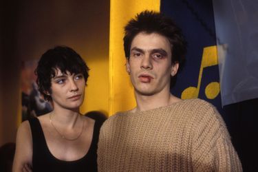 Florent Pagny et Patricia Millardet lors du tournage du film «Blessure» réalisé par Michel Gerard le 28 mars 1985 en France.