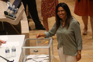 Samia Ghali samedi lors de l&#039;élection de Michele Rubirola à la mairie de Marseille.