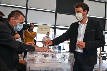 Grégory Doucet lors du second tour de l'élection municipale à Lyon. 