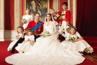 Lady Louise Windsor demoiselle d&#039;honneur au mariage de son cousin le prince William et de Kate Middleton, le 29 avril 2011