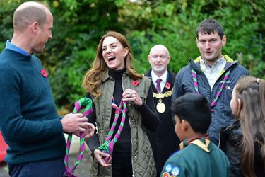 Kate Middleton et le prince William rencontrent des scouts lors d&#039;une visite pour célébrer la campagne «Scouts Promise To The Planet» à Alexandra Park Sports Hub, Glasgow, en marge du sommet de la Cop26 le 1 novembre 2021
