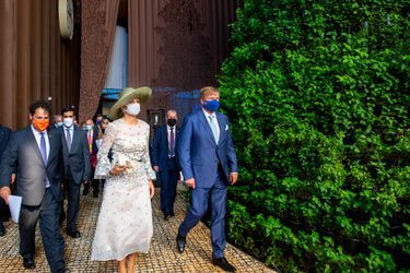 La reine Maxima et le roi Willem-Alexander des Pays-Bas à l'Exposition universelle de Dubaï, le 3 novembre 2021