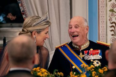La reine Maxima des Pays-Bas et le roi Harald V de Norvège à Oslo, le 9 novembre 2021