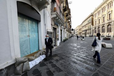 Les dégâts en Sicile après de fortes précipitations.