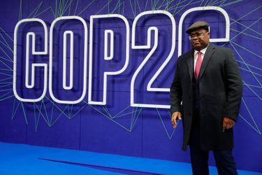 Le président de la République démocratique du Congo Felix Tshisekedi, au sommet de la COP26 sur le climat, à Glasgow (Ecosse).