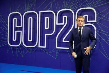 Emmanuel Macron, au sommet de la COP26 sur le climat, à Glasgow (Ecosse).