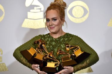 Adele aux Grammy Awards en février 2017