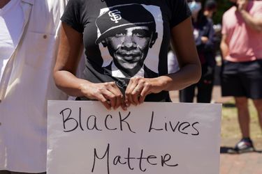 Photo prise lors d'une manifestation à Washington. 