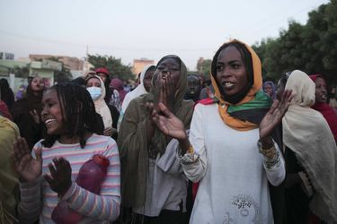 Manifestation contre le coup d&#039;Etat à Khartoum, au Soudan, le 27 octobre 2021.