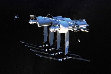 Illustration de la station spatiale commerciale de Blue Origin.