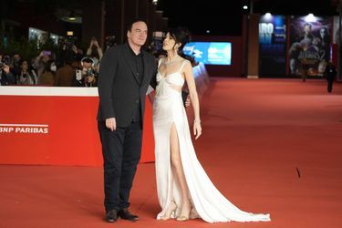 Quentin Tarantino et Daniella Pick au Festival international du film de Rome le 19 octobre 2021