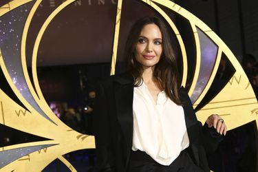 Angelina Jolie à l&#039;avant-première du film «Les Eternels» à Londres le 27 octobre 2021