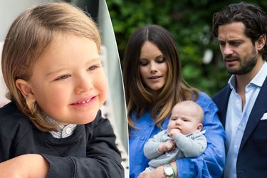 Le prince Alexander de Suède, avec ses parents le 20 juillet 2016. A gauche, photo dévoilée pour ses 4 ans, le 19 avril 2020
