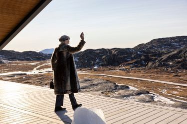 La reine Margrethe II du Danemark à Ilulissat au Groenland, le 8 octobre 2021