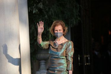 L'ex-reine Sofia d'Espagne à Athènes, le 23 octobre 2021