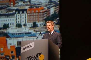 Le prince Frederik de Danemark lors de la présentation du Tour de France 2022 à Paris, le 14 octobre 2021