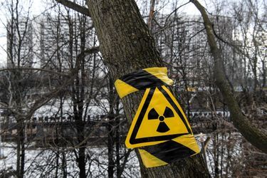 Signe de radiation à Moscou (image d'illustration). 