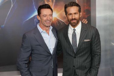 Hugh Jackman et Ryan Reynolds à la première du film «The Adam Project» à New York le 28 février 2022
