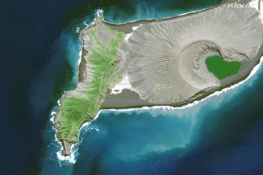 Le volcan Hunga Tonga, le 10 avril 2021.