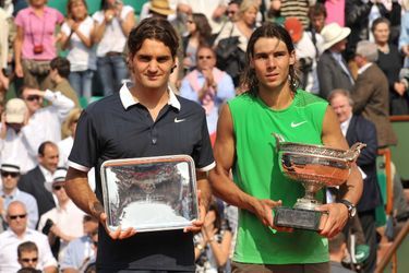 Roger Federer et Rafael Nadal en 2008.