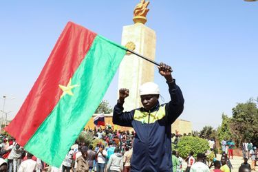 Manifestation à Ouagadougou, au Burkina Faso, le 25 janvier 2022.