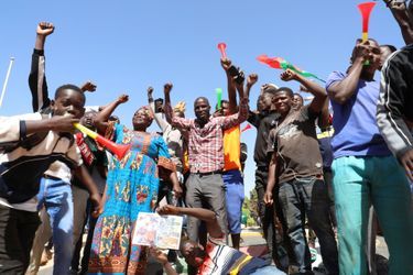 Manifestation à Ouagadougou, au Burkina Faso, le 25 janvier 2022.