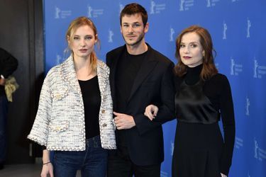  Julia Roy, Gaspard Ulliel, Isabelle Huppert au Festival de Berlin en 2018 pour «Eva» de Benoit Jacquot.