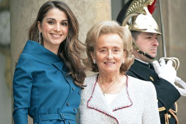La reine Rania de Jordanie avec Bernadette Chirac, le 20 mars 2006
