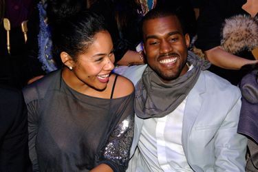 Kanye West et Alexis Phifer le 1er mars 2008 à Paris. 