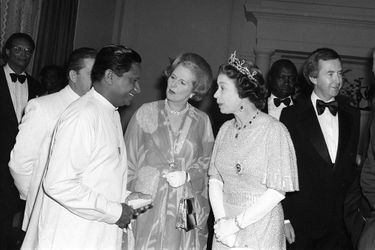 La reine Elizabeth II avec Margaret Thatcher (août 1979)