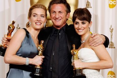 Avec Kate Winslet et Sean Penn aux Oscars en 2009