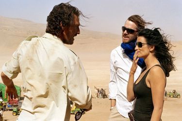 Avec Matthew McConaughey et Breck Eisner sur le tournage de Sahara en 2004