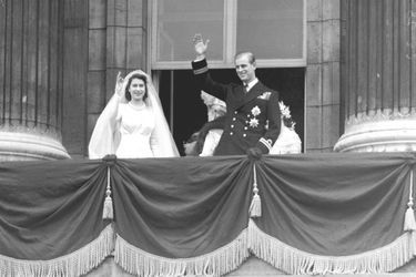 La princesse Elizabeth et le prince Philip le jour de leur mariage, le 20 novembre 1947