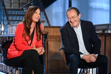 Nathalie Marquay et Jean-Pierre Pernaut sur le tournage de l'émission «Animaux Stars» en novembre 2021