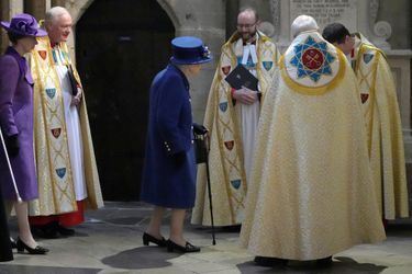 La reine Elizabeth II à l'abbaye de Westminster, le 12 octobre 2021