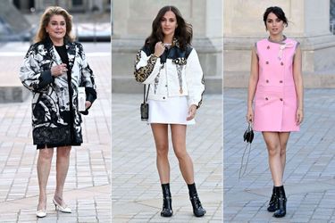 Catherine Deneuve, Alicia Vikander et Ana De Armas au défilé Louis Vuitton à Paris le 5 octobre 2021