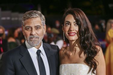 George et Amal Clooney à l'avant-première du film «The Tender Bar» à Londres le 10 octobre 2021