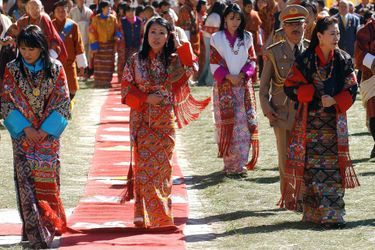 Les reines-mères du Bhoutan Tshering Pem, Dorji Wangmo, Sangay Choden et Tshering Yangdoen, le 7 novembre 2008