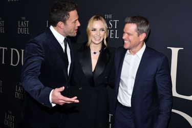 Ben Affleck, Jodie Comer et Matt Damon à la première du film «The Last Duel» à New York le 9 octobre 2021