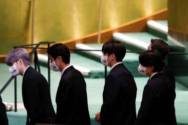 Les membres de BTS à l'ONU.