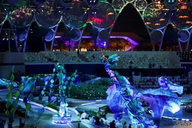 Pendant la cérémonie d'ouverture de l'Expo-2020 de Dubaï, le 30 septembre 2021.