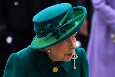 Le chapeau de la reine Elizabeth II à Edimbourg, le 2 octobre 2021