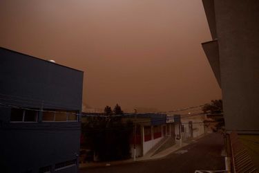 Tempête de sable dans les villes de Franca et Ribeirão Preto, au Brésil, le 26 septembre 2021.