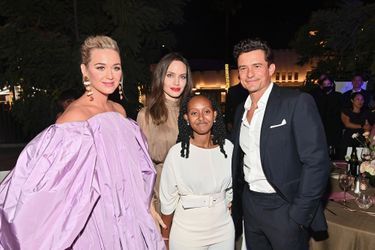 Katy Perry, Angelina Jolie, Zahara Jolie-Pitt et Orlando Bloom à la soirée «Power of Women Presented by Lifetime» organisée par le magazine «Variety» à Beverly Hills le 30 septembre 2021