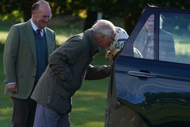 La reine Elizabeth II et le prince Charles à Balmoral, le 1er octobre 2021