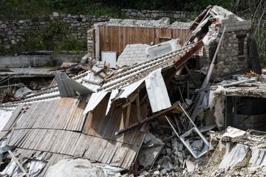 Saint-Martin-Vésubie, dans les Alpes-Maritimes, un an après la crue dévastatrice du 2 octobre 2020.