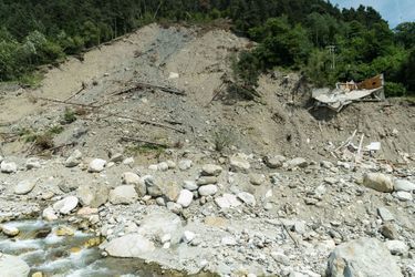 Saint-Martin-Vésubie, dans les Alpes-Maritimes, un an après la crue dévastatrice du 2 octobre 2020.