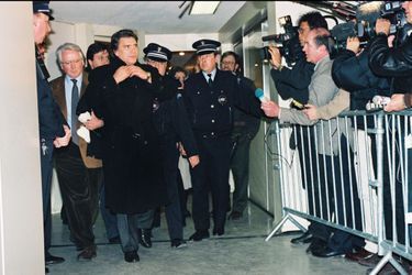 1995, Bernard Tapie lors du procès de l’affaire OM/VA à Valenciennes.