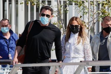 Jennifer Lopez et Ben Affleck arrivent à Venise, le 9 septembre 2021.